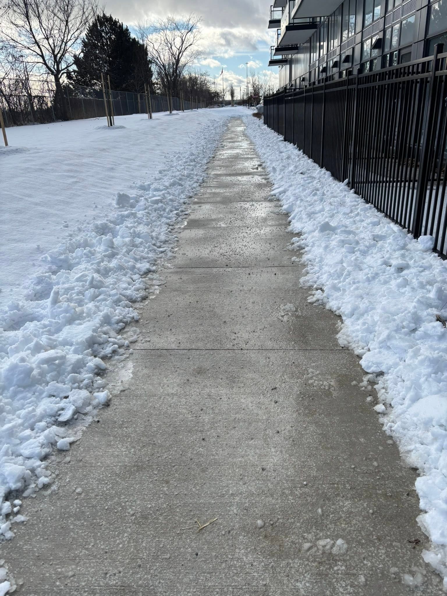 Cleared snow at a Chill Away service property
